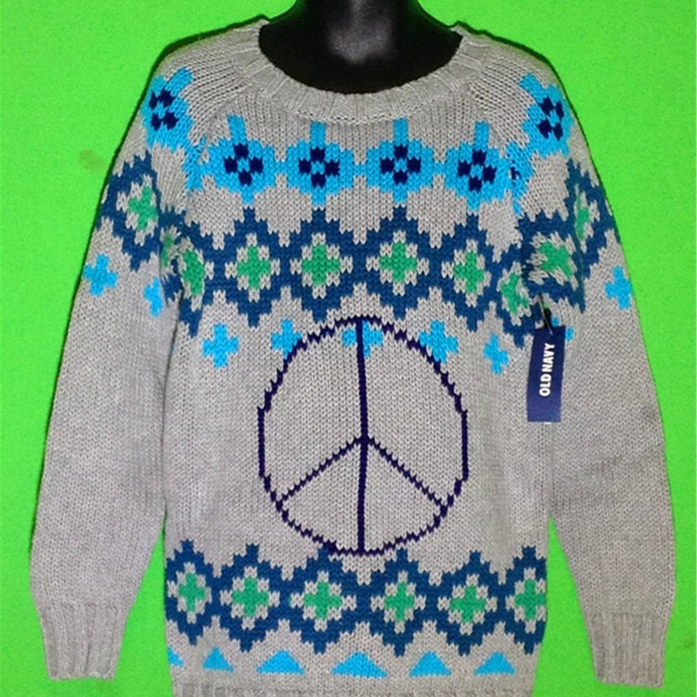 NWT Old Navy kid's Boy's 100% Cotton gray blue Sweater Size--XS (5)